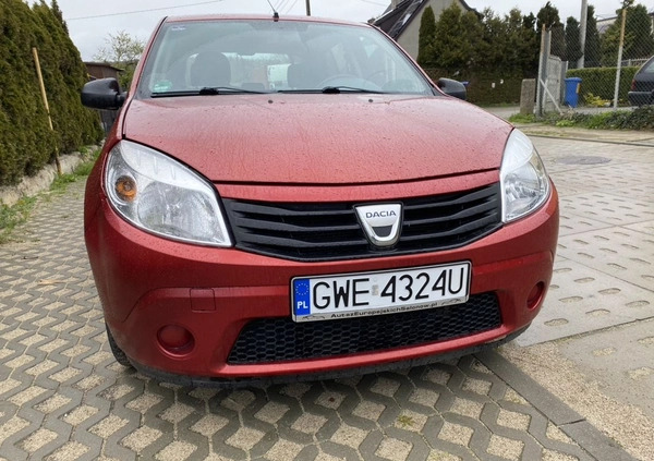 Dacia Sandero cena 11800 przebieg: 133000, rok produkcji 2009 z Wejherowo małe 277